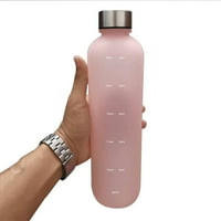 Бутилка с вода с маркер за маркер матов водна чаша спорт за упражнение за спорт на открито спорт