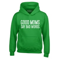 Shop4ever мъже добри майки казват лоши думи смешни мама с качулка суичър качулка x-голям ирландски зелено