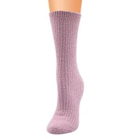 pxiakgy чорапи за жени жени класически солидна корална средна тръба сън топли домашни чорапи синьо + един размер