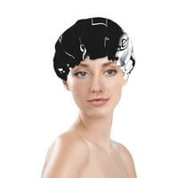 Музикална музикална ноти за душ за жени мъже водоустойчива регулируема капачка за коса за сън за баня с двоен слой