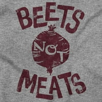 Цвекло, а не месо Чисто ядене на вегетариански тениски с тениски мъже мъже жени Бриско Брандс 3x