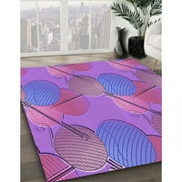 Ahgly Company вътрешен правоъгълник с шарени тирийски лилави килими, 7 '10'
