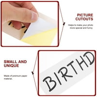 Честит рожден ден Направи си сам хартиена рамка за изрязване на снимки Фото реквизит за рожден ден