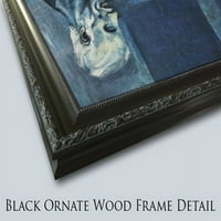 Nicolaes Maes Matted Black Ornate Framed Art Print „Портрет на дама“