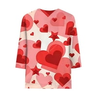 Mlqidk валентин ден риза за жени ръкав сладки любовни сърца графични тийнейджъри ежедневни модни върхове блуза