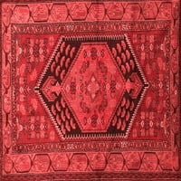 Ahgly Company Indoor Square Persian Red Traditional Area Rugs, 4 'квадрат