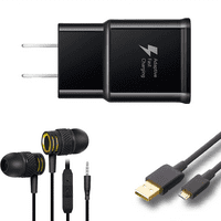 EP -TA20JBEUGUS INBO Замяна 15W Адаптивно зарядно за бързо стена за захранване на Gionee включва бързо зареждане с 6 фута микро USB кабел за зареждане и слушалка с микрофон - пакет - бял