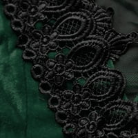 Funicet жени steampunk gothic рокля дантела ръчно без ръкави с висока рокля зелена m