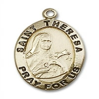 14kt жълто злато медал Св. Тереза