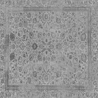 Ahgly Company Indoor Rectangle Резюме сиви килими за модерна зона, 5 '7'