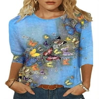 Женски върхове ръкав кръгла шия пуловер тениски