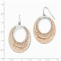 Jewels Leslie's Sterling Silver Textone Texture Dangle Oights