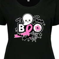 Мастически осведоменост за рак на гърдата Бу с тениска на призраци за Хелоуин за жени плюс размер