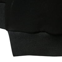 Мъже ежедневни стилни пачуърки пуловер метъл стил джоб тъмно вратовръзка полу-цип дълъг ръкав нередовен суичър с качулка с качулка блуза блуза