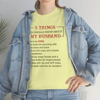 FamilyLoveshop LLC Забавни неща, които трябва да знаете за тениската ми на съпруга ми, забавен подарък за Свети Валентин за съпруга, тениски на Свети Валентин