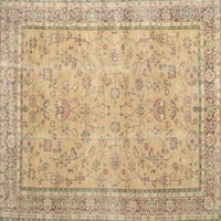 Ahgly Company Machine Wareable Indoor Rectangle Traditional Peru Brown Area Rugs, 3 '5'