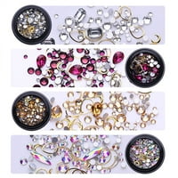 Juhai Glitter Rhinestone Geometric Alloy Nail Art 3D Decoration Manicure Beauty Tool