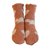 Riforla Coral Velvet Socks Коледна топка подарък Bo Коледа подарък сгъстени карикатурни сънни чорапи за мъже и жени Rd един размер