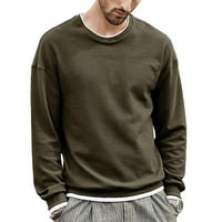 Тениски с дълъг ръкав за мъже есен и зима нов мъжки пуловер солиден кръгъл пуловер за мъжки пуловер Fragarn Fragarn